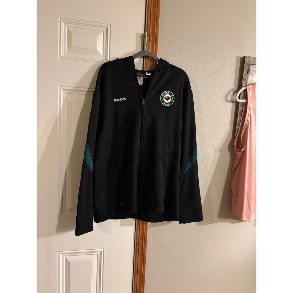 Reebok Minnesota Wild NHL hockey full-zip softshell jacket size large